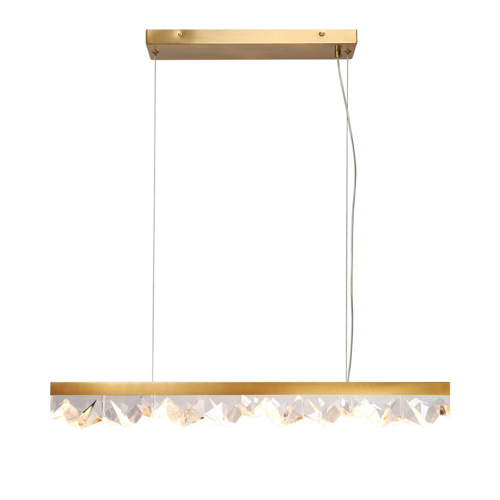 Grandeur Bronze Crystal Linear Chandelier