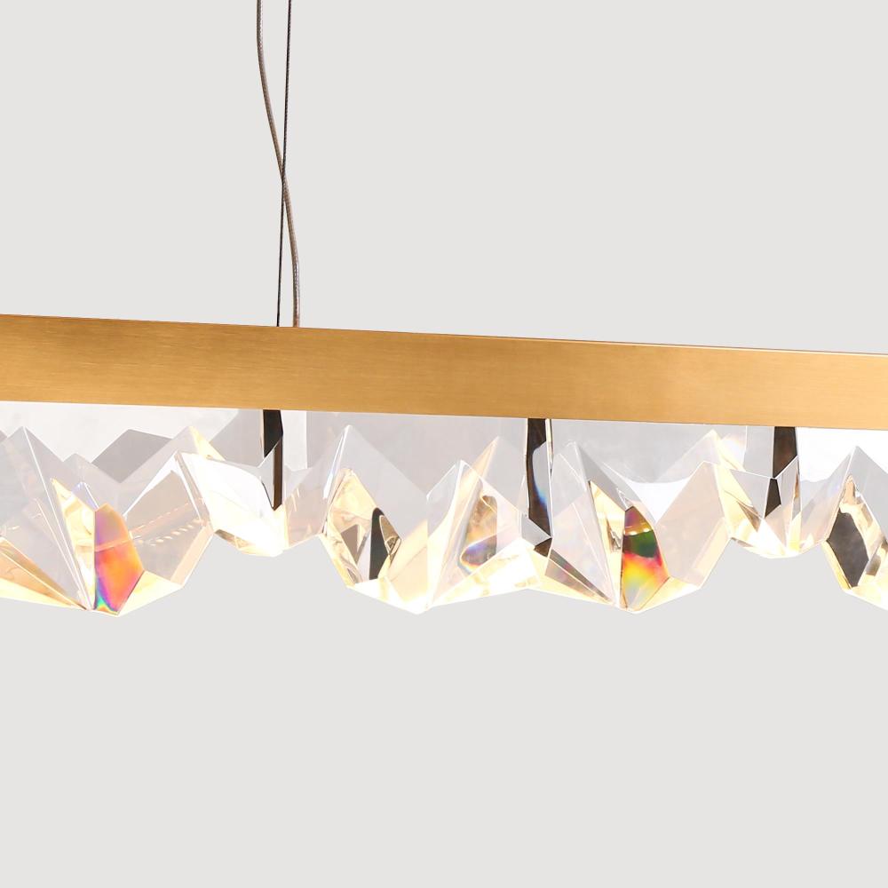 Grandeur Bronze Crystal Linear Chandelier