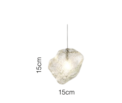 Glass & Stone Creative Chandelier - Ice Crystal Art Lamp