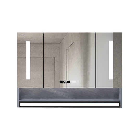 Pewter Medicine Cabinet with LED Mirror