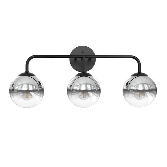 Modern Elegance Black Finish Vanity Light Fixture