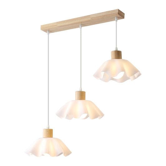 Warm Petal Log 3-light Island Fixture