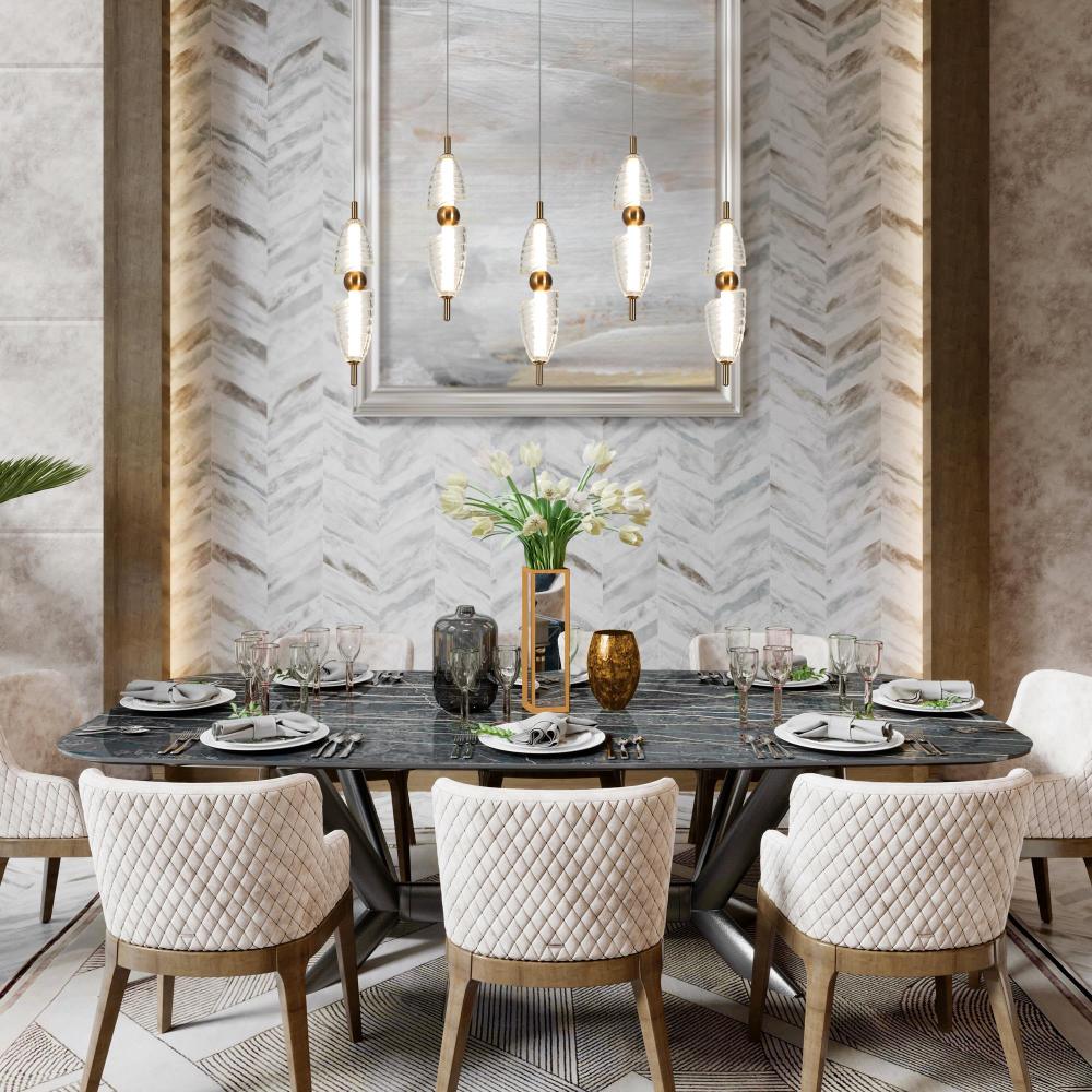 Vintage Bronze Linear LED Island Light