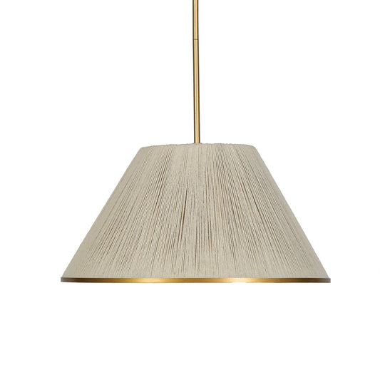 Luxe Woven Gold Fabric Pendant Light